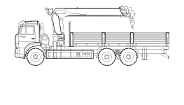 Бортовой кран-манипулятор вездеход КАМАЗ 43118 в аренду