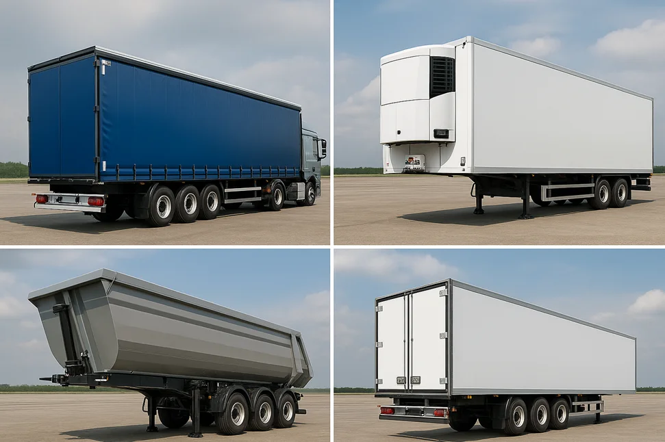 различия прицепа и полуприцепа наглядно